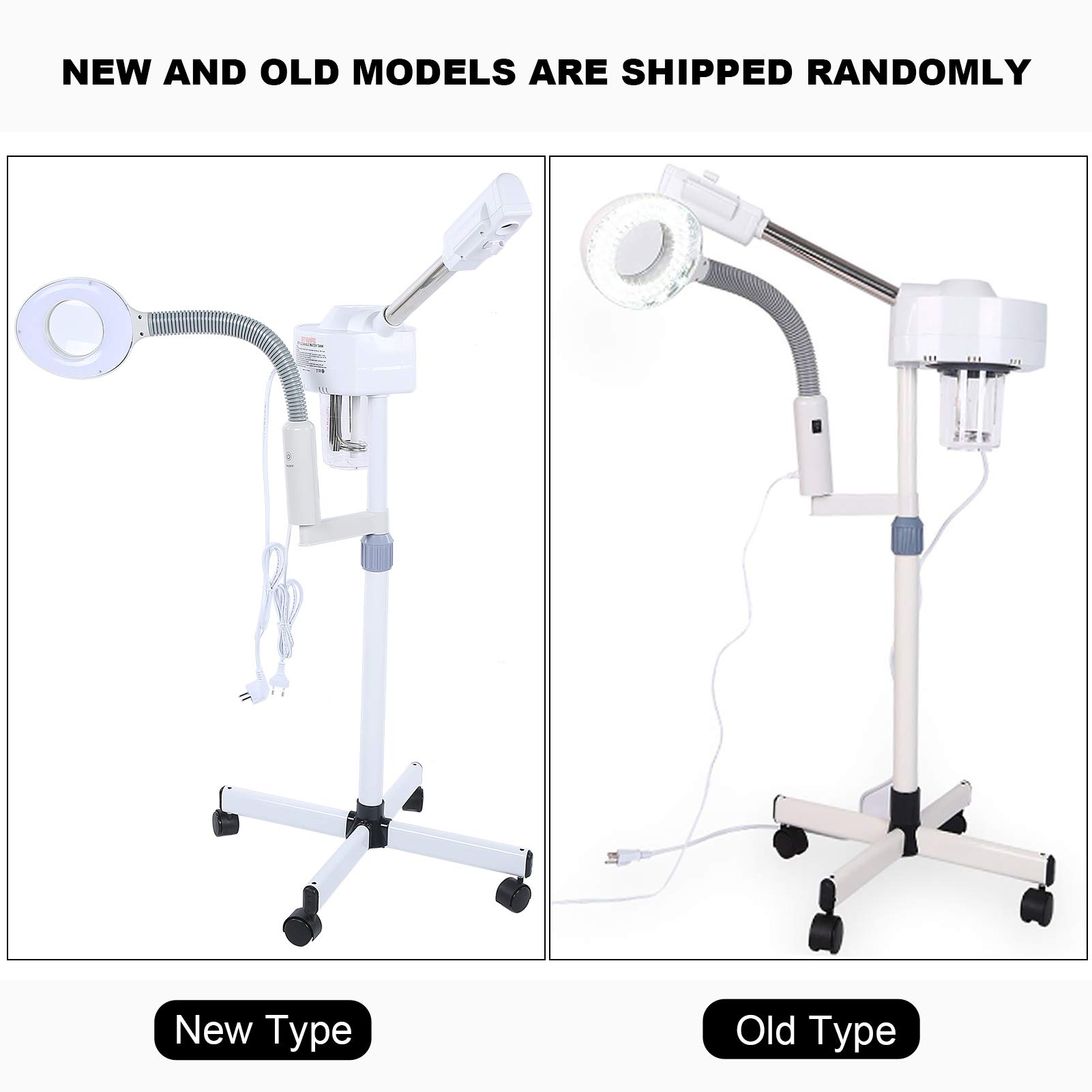 Gesichtsdampfer mit 5X Lupe, Bedampfer mit Lupenleuchte Dampfgerät für Gesicht Gesichtssauna Bedampfer Dampf Maschine Facial Steamer Feuchtigkeitsspendende Schönheit Instrument,für Zuhause Salon Spa