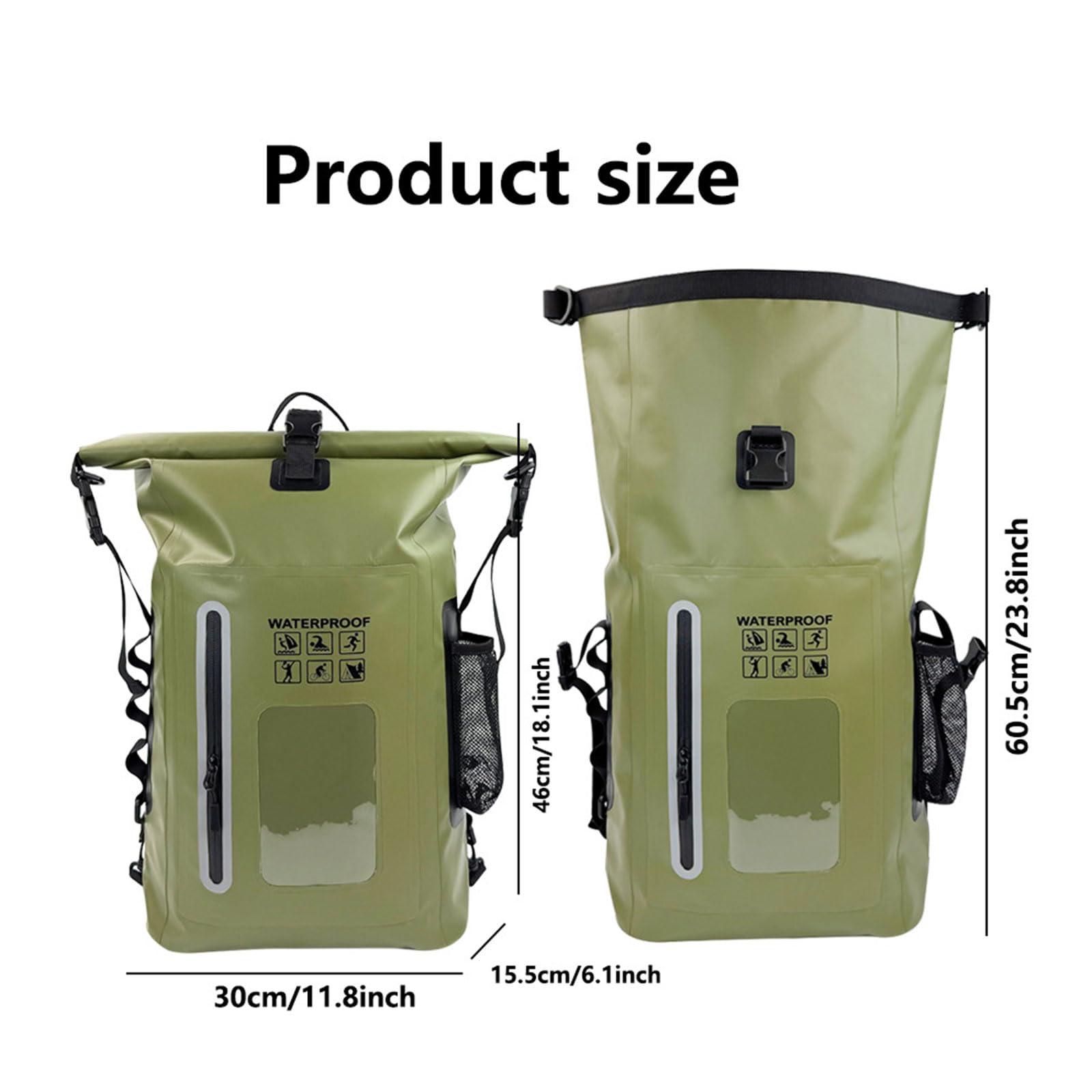 Bolsa resistente al agua de PVC de alta calidad para camping, senderismo y protección contra la lluvia, bolsa resistente al agua de PVC de alta calidad