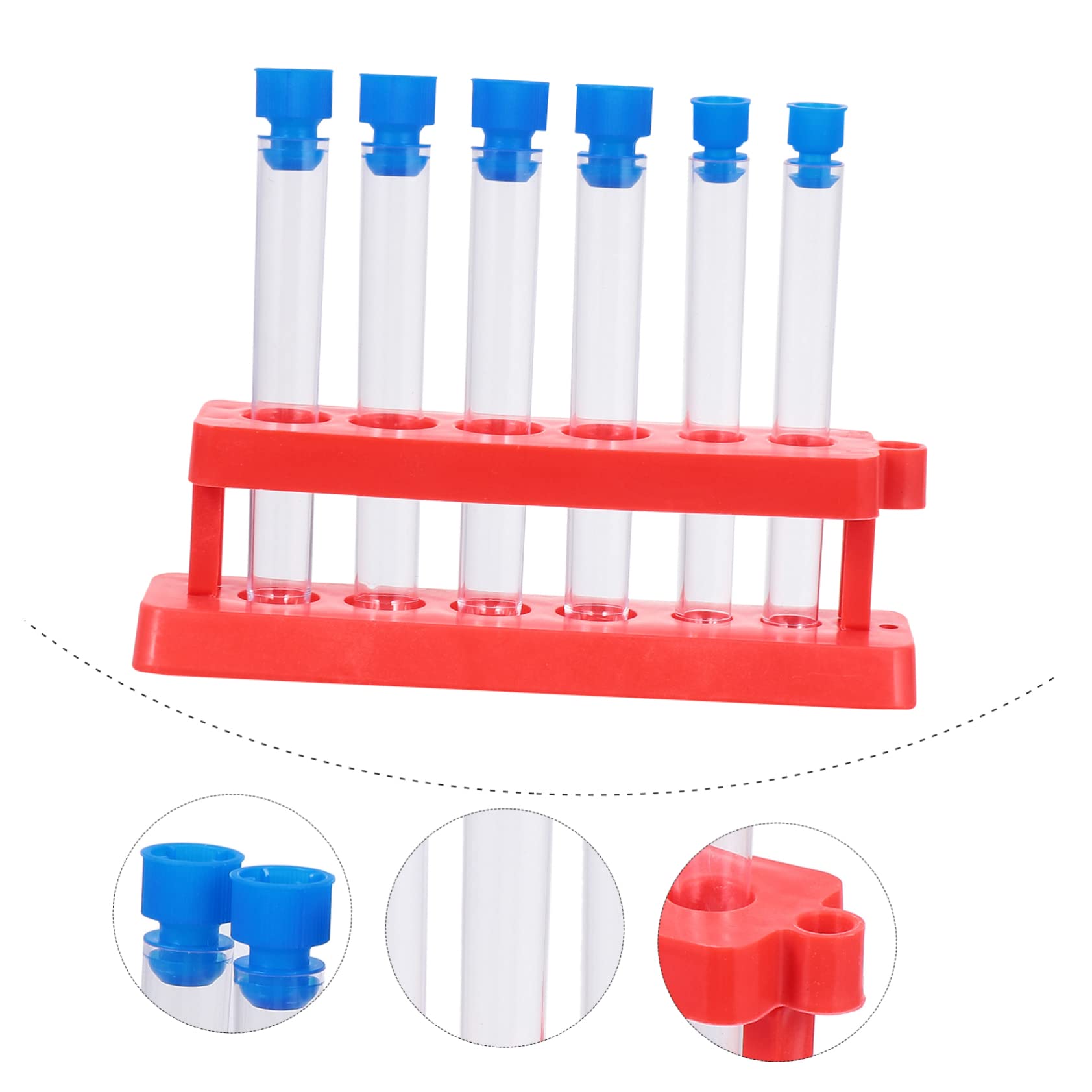 SOLUSTRE 3 Pack Detachable Tube Rack Large Flat Bottom Test Tubes Storage Holder for Chemistry Lab Classroom and Home Use