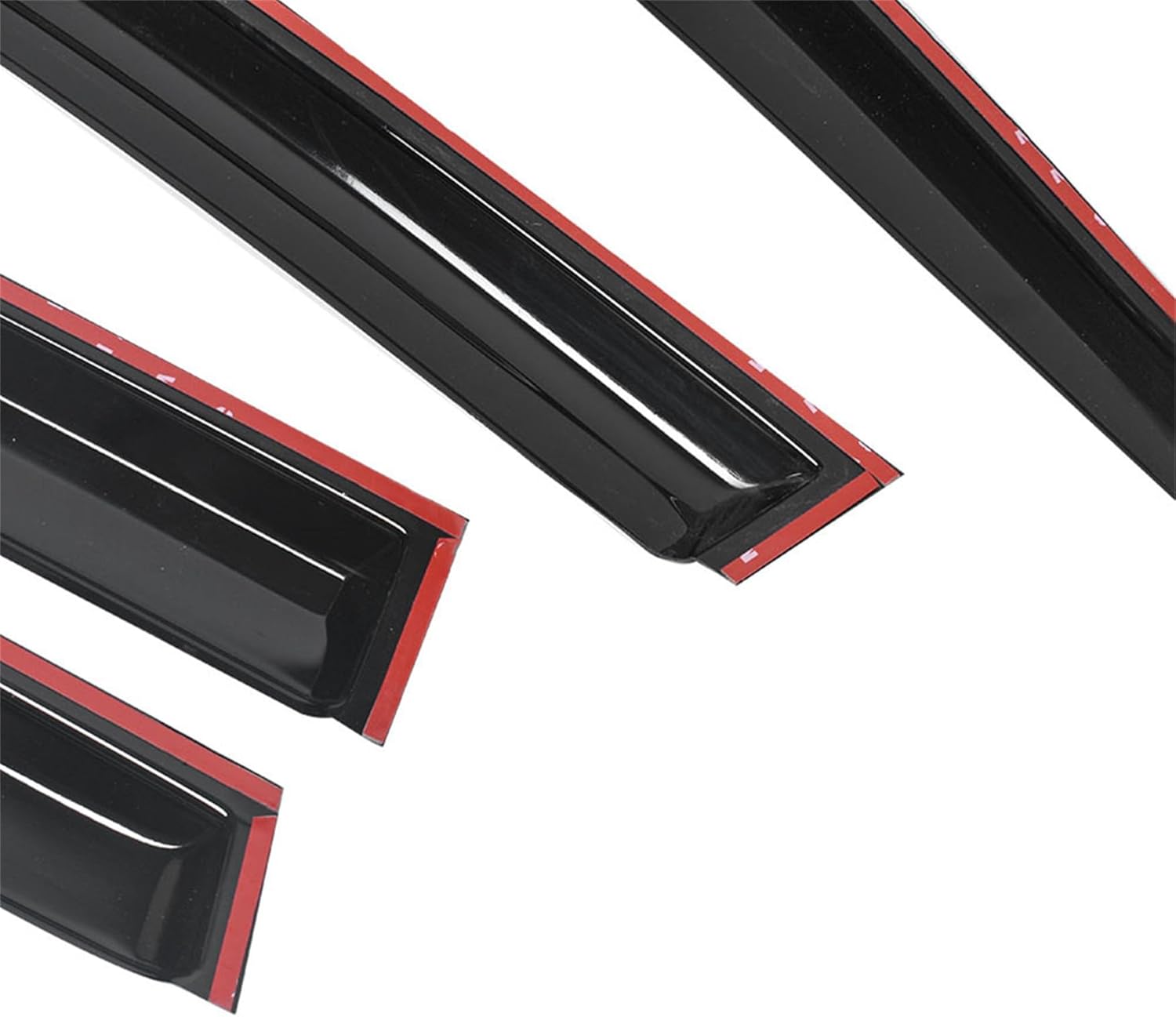 WFLNHB Outside 4 Pieces Black Window Visors Shade Sun Rain Wind Guards Cover Acrylic Replacement for Toyota Rav4 2006-2012