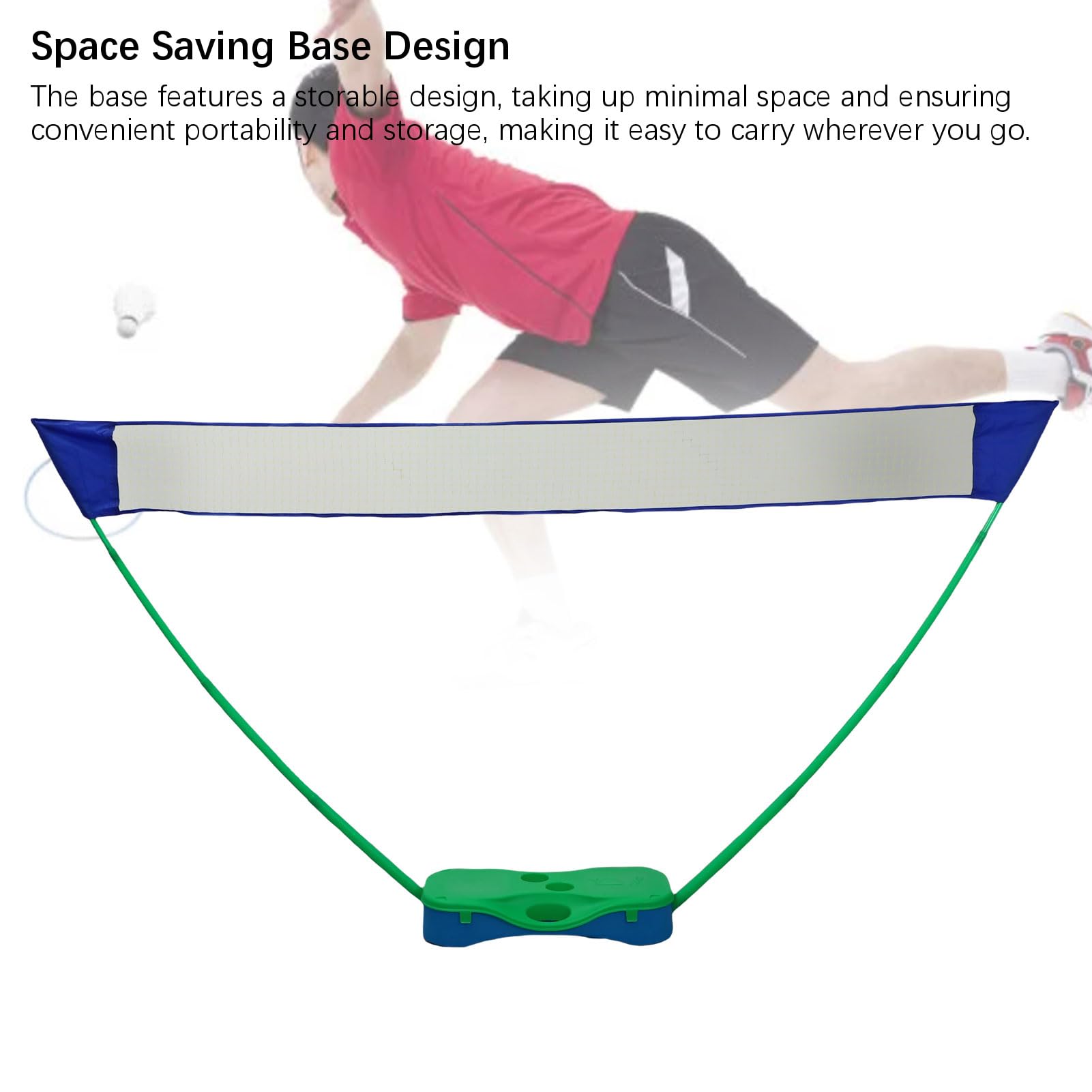 Jiawu Rete da Badminton, 9,8 Piedi Facile Installazione Istantanea, Rete Sportiva da Tennis Portatile con Custodia per il Trasporto per Divertimento in Giardino