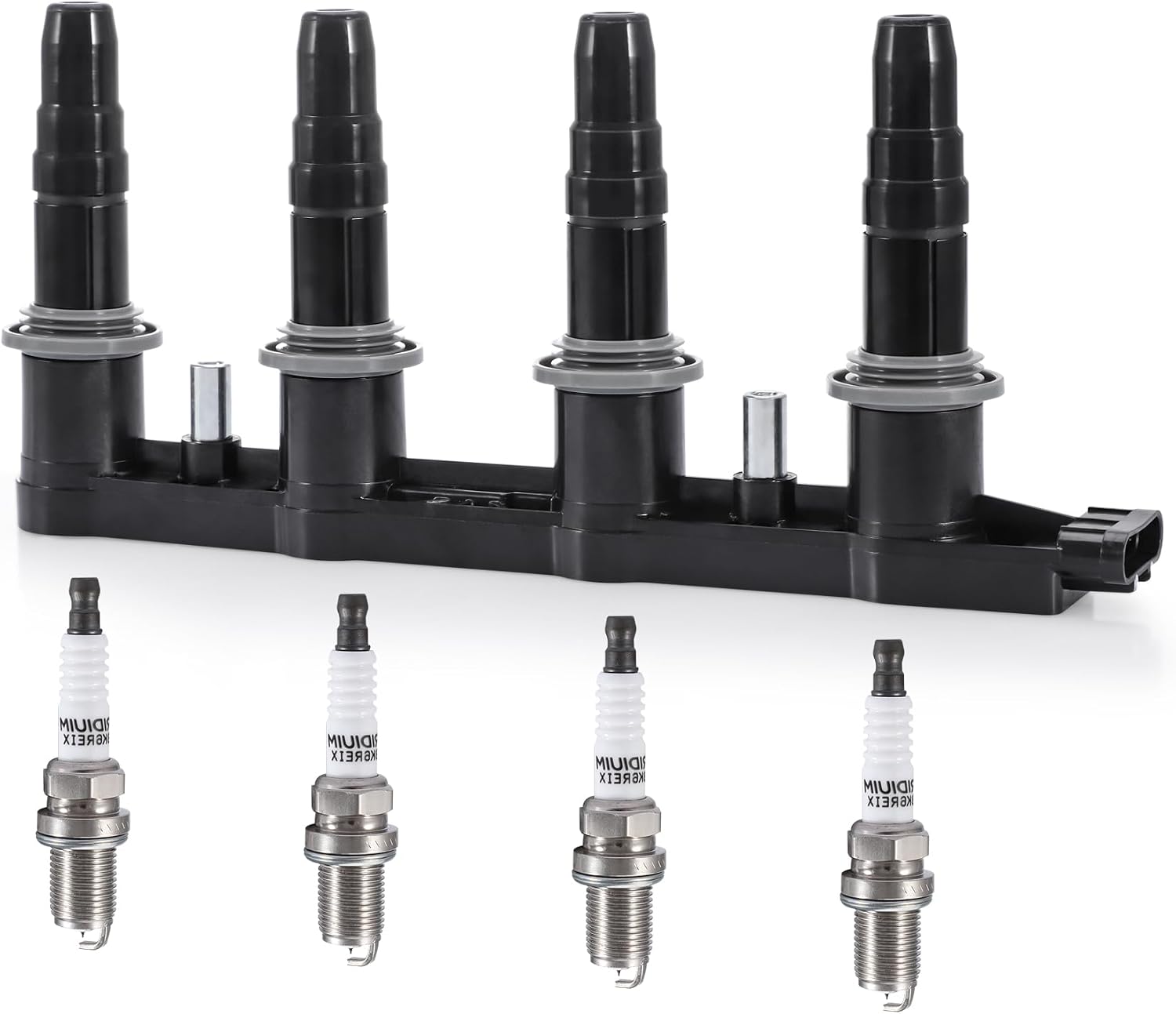 UF620 Ignition Coil and 4 Platinum Spark Plugs Compatible with Chevrolet Chevy Pontiac Replacement for 25186687, 55561655, 96476983 UF620
