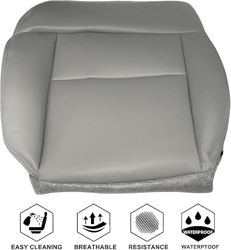 Miniatura 3 de NLQR Fundas de asiento de repuesto para parte inferior del conductor, de piel de microfibra y cojín de espuma para parte inferior del conductor