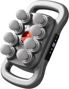 Multi Head Massage Gun for Horse 8 Heads Handheld Massager with 3 Modes, 30 Intensities Levels ＆ Red Light Multi Head Massage Gun