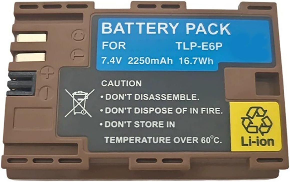 Replacement Battery for 5D3 5D4 6D 60D 80D Cameras with 7.2V