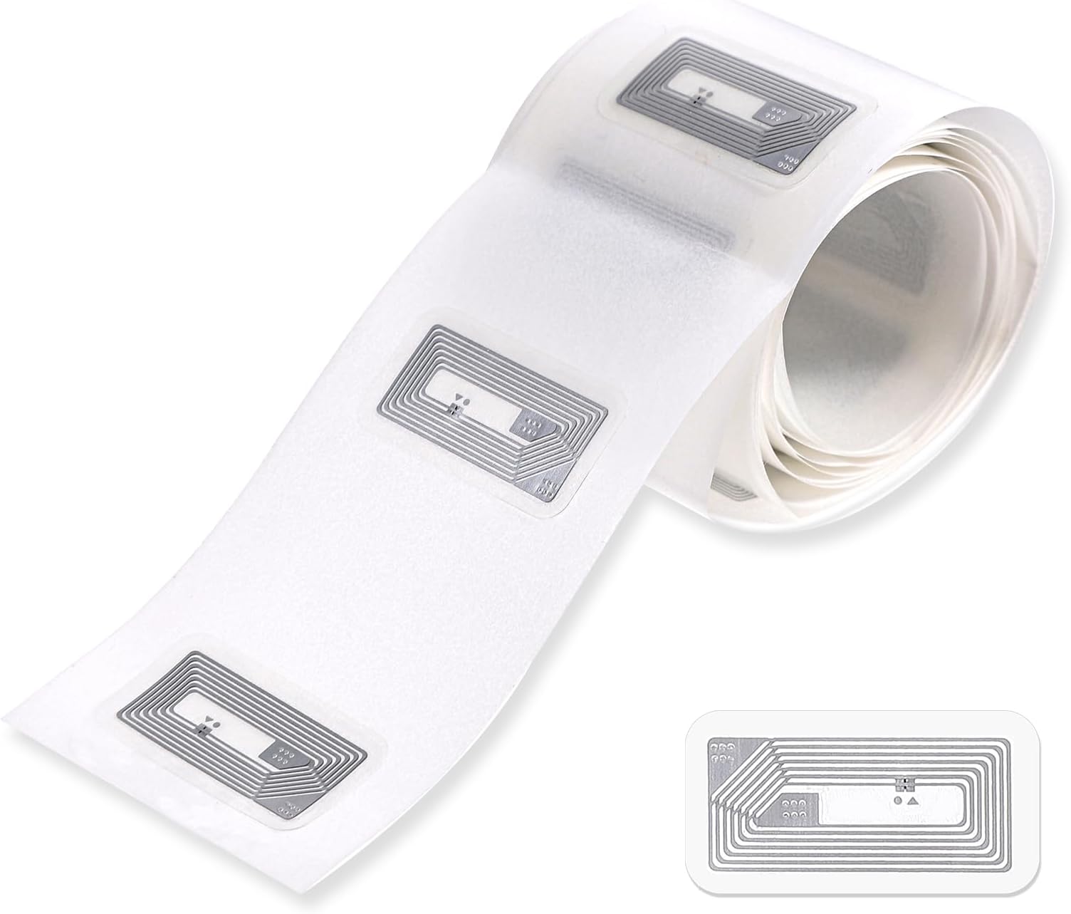 simarro 20 Pcs Electronic Label Sticker NTAG213 Electronic Chip Micro Stickers Adhesive Labels Rewritable Transparent Compatible with Most Smartphones and Devices