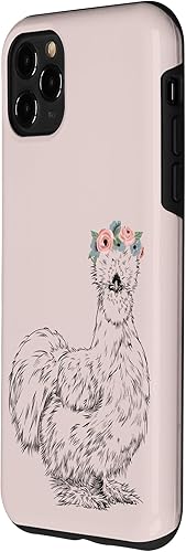 Miniatura 2 de Funda para iPhone 11 Pro Max Silkie Chicken con diadema floral de animales de granja