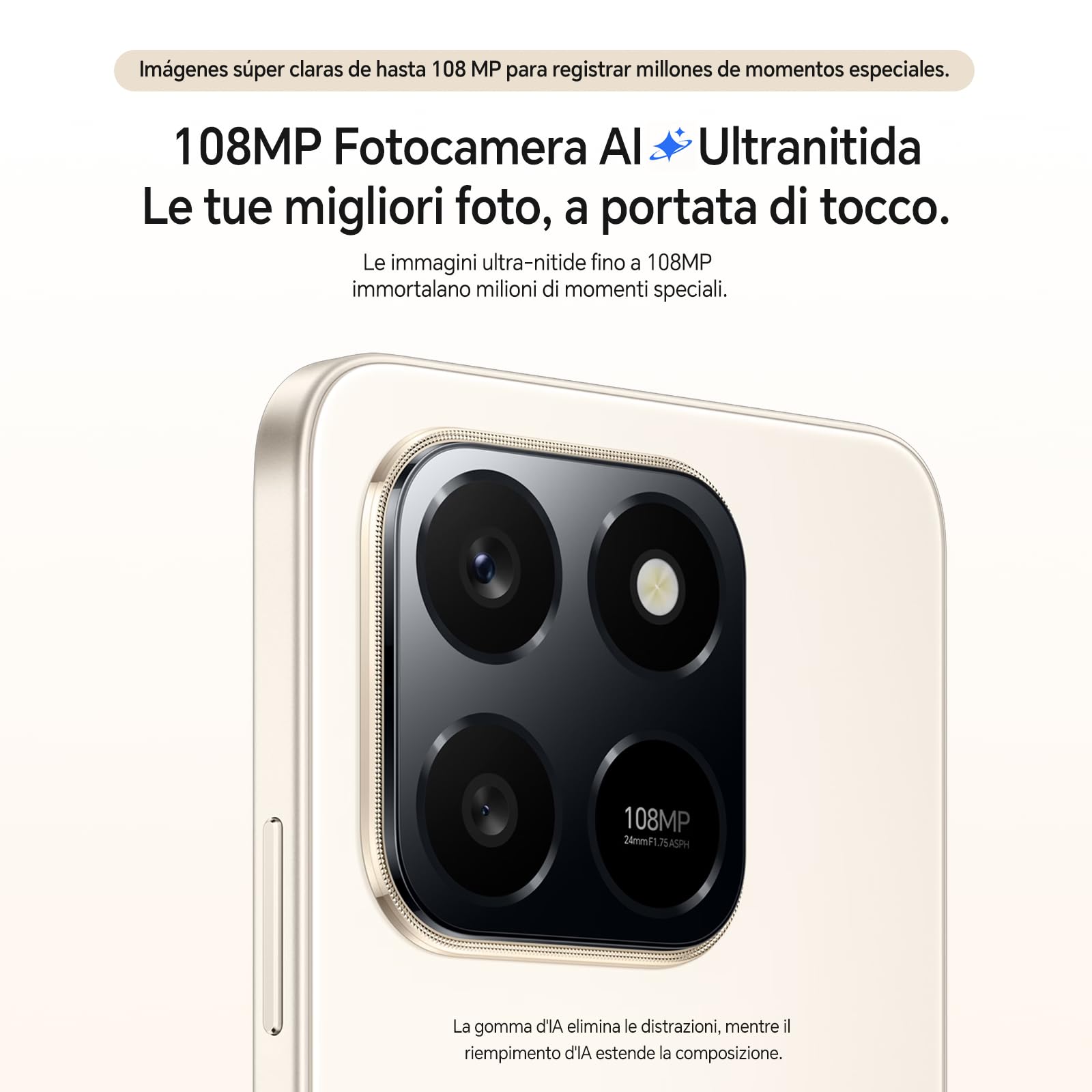 HONOR 400 Smart 4G Smartphone, Display 6,77 pollici 120Hz, 6500mAh, Fotocamera Ultra-Chiara 108MP, Tasto IA Istantaneo, 8GB+256GB, Resistenza Cadute 5 Stelle SGS, Dual SIM, Android 15