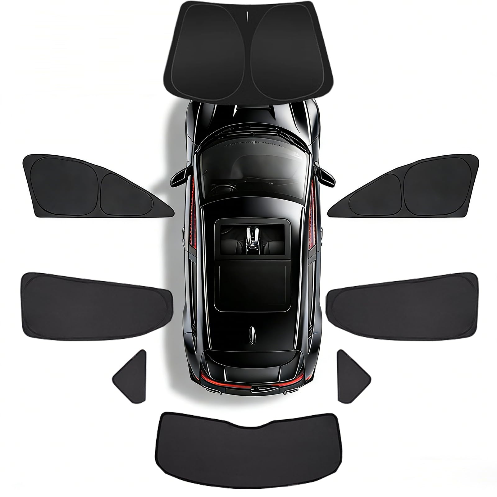 AgeHaobao Full Blackout Car Window Shades,for Land Rover Discovery Sport R-Dynamic SE7-seat 2017-pr, Windshield Side Rear Sunshade,Sun Protection Card-embedded Type Great for Travel Camp Privacy