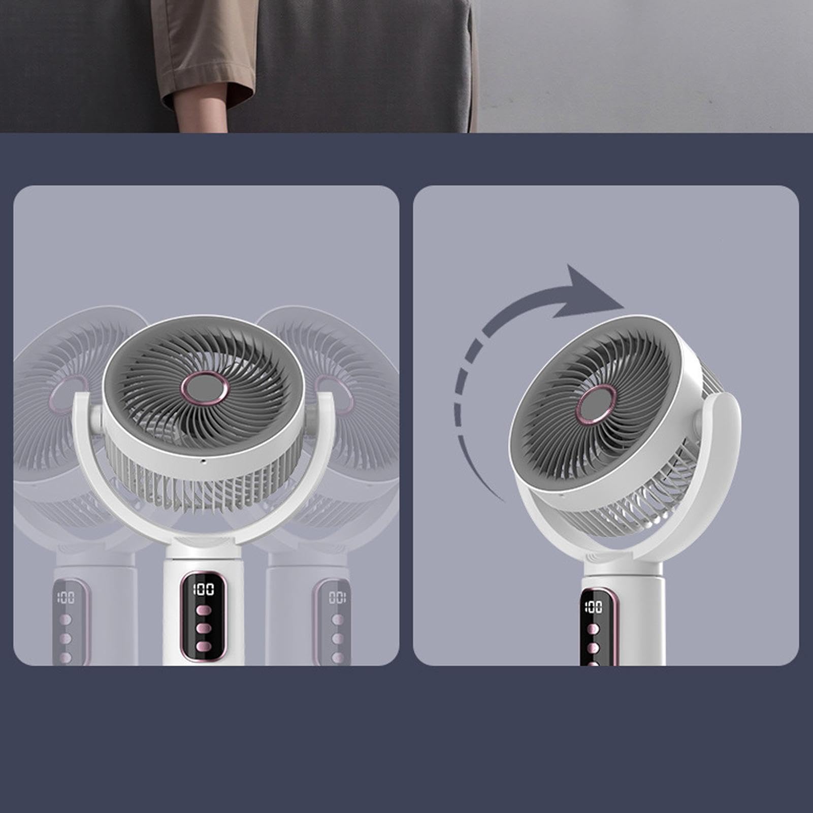 Ventilatore Con Circolatore D'aria - Ventilatore Da Terra Con Telecomando R | Altezza Display Digitale Ventilatore Domestico Per Proprietari Di Case Abitanti Home Office Dormitori Camera Da Studio