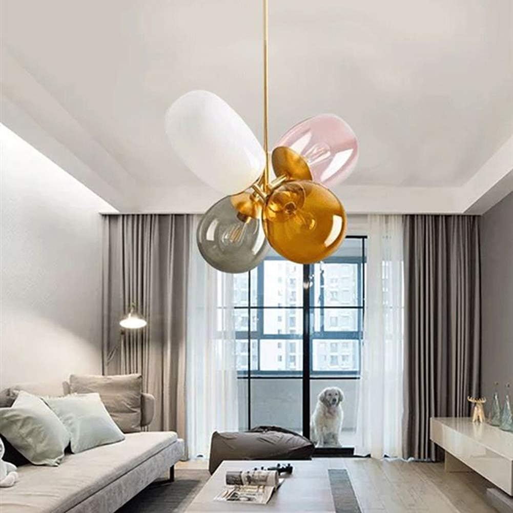 4 Lights Chandelier Modern Adjustable Pendant Light Fixture Iron Industrial Hanging Ceiling Light for Kitchen Island Bedroom Hallway Living Room,Golden,4 Lights