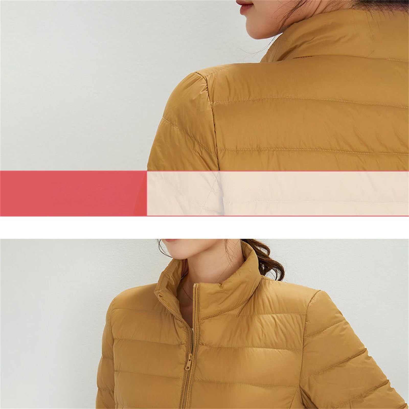 HEONSATI Piumini Leggeri Donna 100 Grammi Cappotto Trapuntato Foderata Piumini Mezza Stagione Ripiegabile Piumino 100 Grammi Elegante Giacca Da Donna Antivento Invernali Leggero Taglie Forti