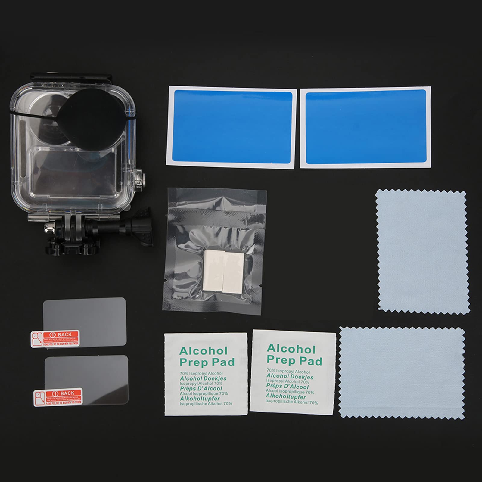 Set di Custodie Impermeabili per Fotocamera Protettiva Custodia Subacquea Anticaduta Resistente All'usura per Max 20M PC Subacqueo + Acciaio Inossidabile 316