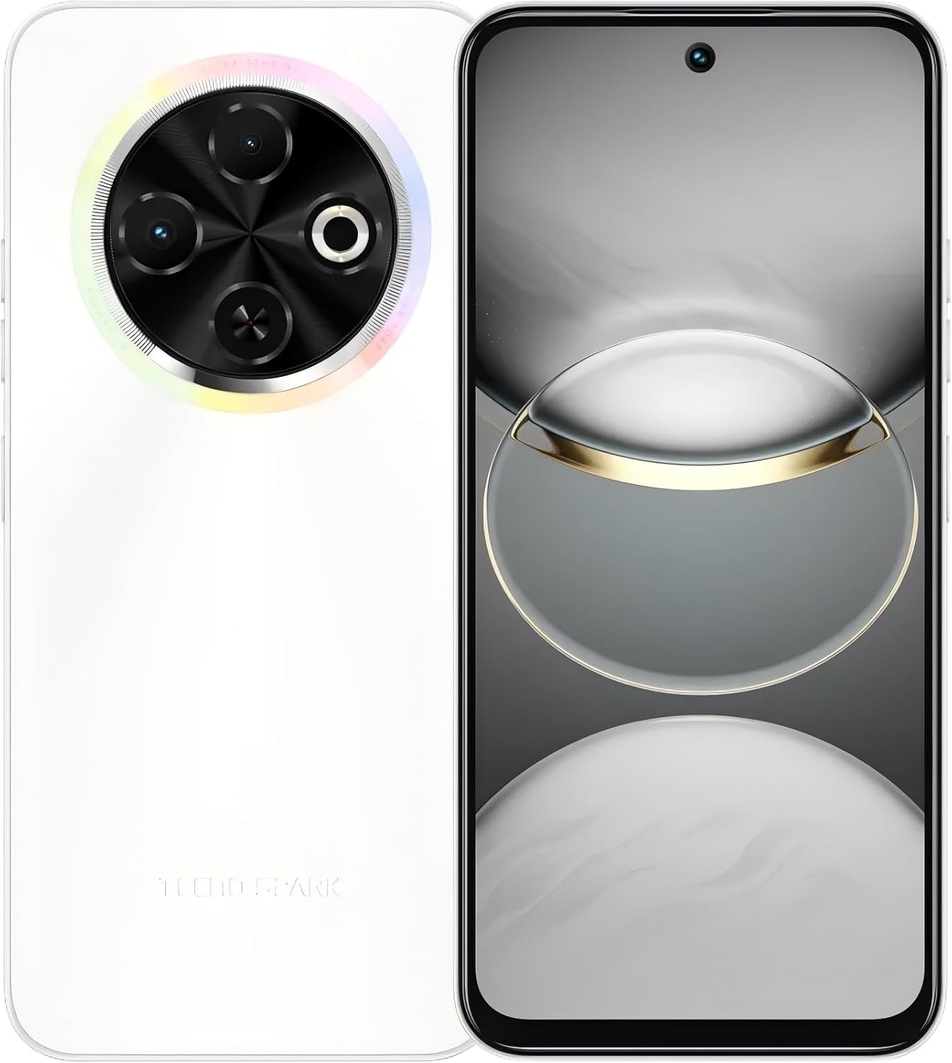 Smartphone Tecno SPARK 30C 4G 128B+4 G81 50 MP Câmera with 5000mAh Battery White Smartphone Tecno SPARK 30C 4G 128B+4 G81 50 MP Câmera with 5000mAh Battery White