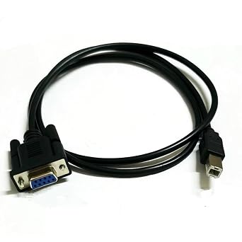 كابل تسلسلي لمنفذ الطباعة DB9 أنثى إلى منفذ USB B ذكر RS232 كابل محول طابعة نقل البيانات USB B-Type إلى DB9 بطول 1.5 متر