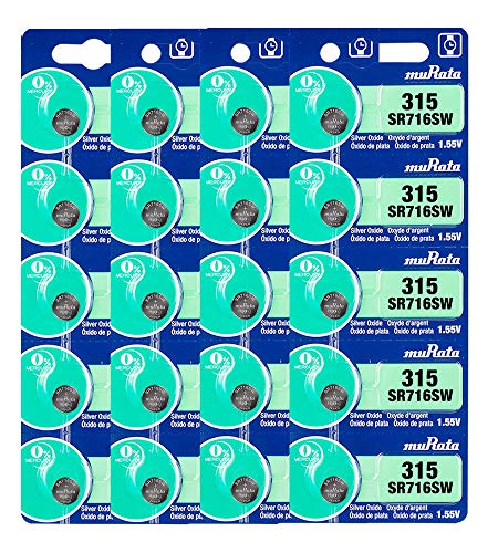 Murata 315 Battery SR716SW 1.55V Silver Oxide Watch Button Cell miniatura 1