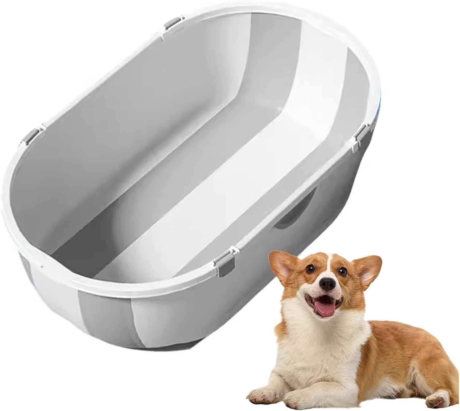 Foldable Dog Bathtub,Pet Washing Station, Pool, Swimming, Multi-Functional Collapsible, Bathing(Gray)