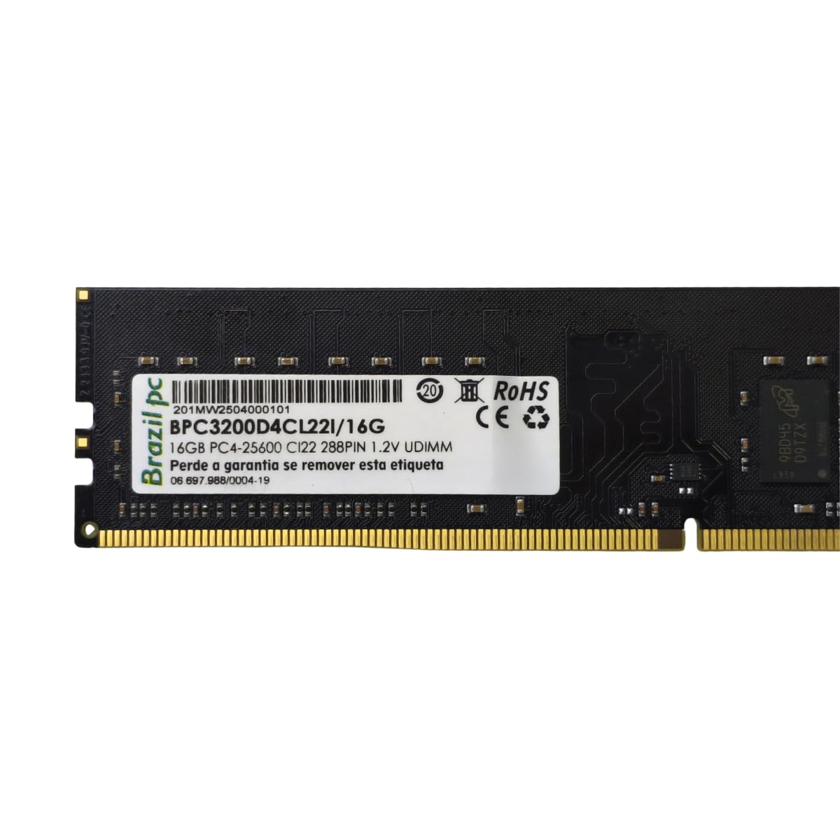 Memória RAM 16GB DDR4 3200MHz Formato UDIMM Latência CL22 - Alto