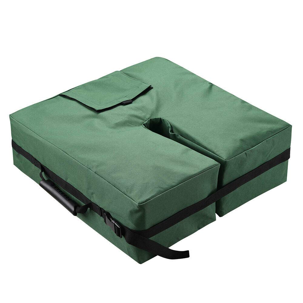 Keinode Square Umbrella Base Weights Parasol Weight Sandbag Patio Sunshade Fixed Tent Outdoor Stand 600D Canvas for Patio Offset Cantilever Stand Green