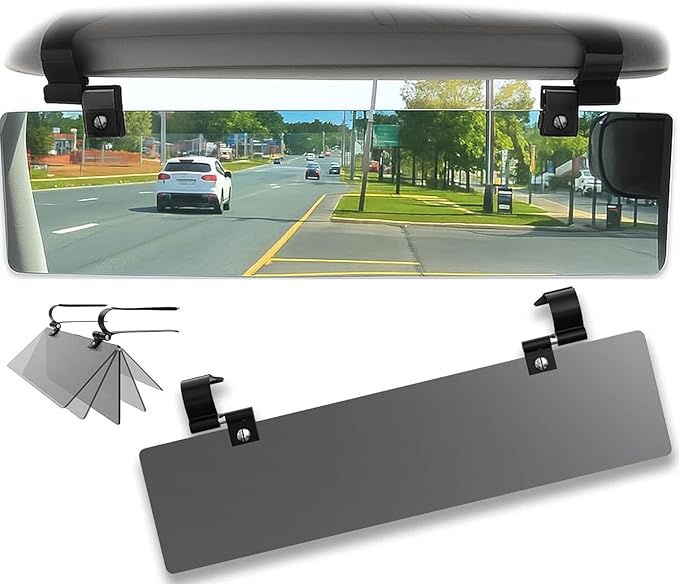 Glare Guard Polarized Car Visor Extender Sun Blocker, Anti-Glare Windshield Shield for Cars/SUV, Sun Visor Extension Blocks UV, USA Visors Extender Attachment for Car Visor, Sunvisors Shade for Cars