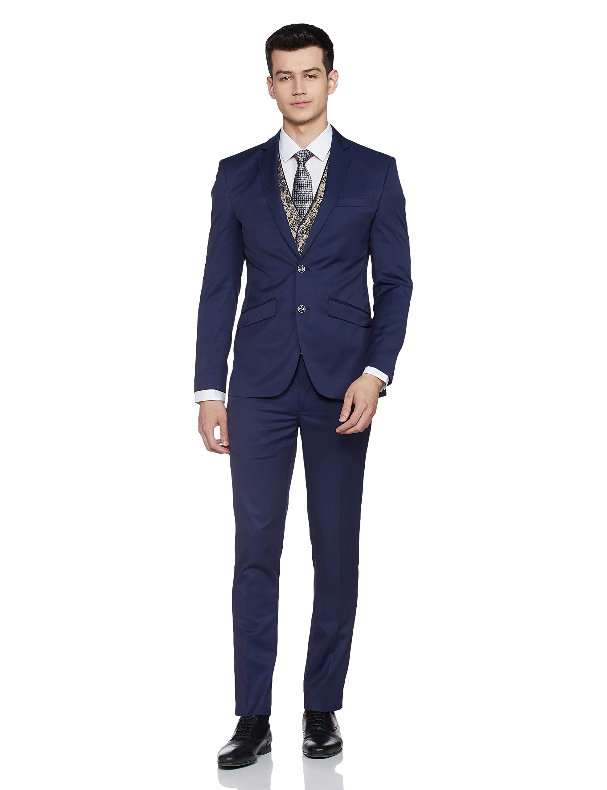 park avenue Wool Blend Men's Full Sleeve Super Slim FIT Dark Violet Formal Suit-picture-27