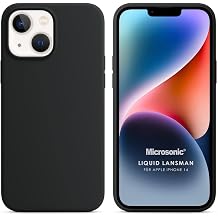 Microsonic Apple iPhone 14 i in K l f Liquid Lansman Silikon Siyah [iPhone 14 ile Uyumlu K l f - Siyah]