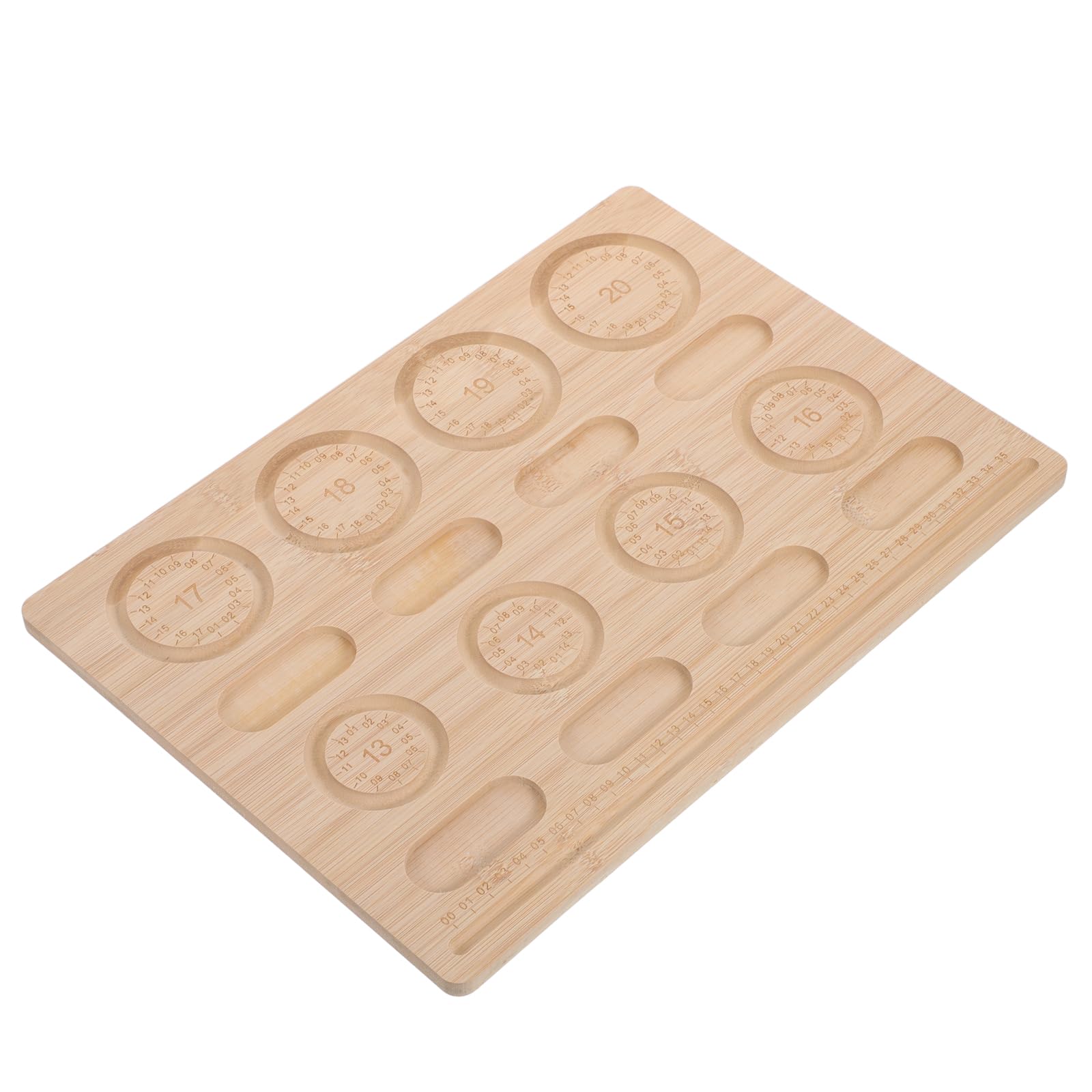 Plateau à rainures en bambou léger BELLIFFY avec compartiments de tri pour bijoux - 8
