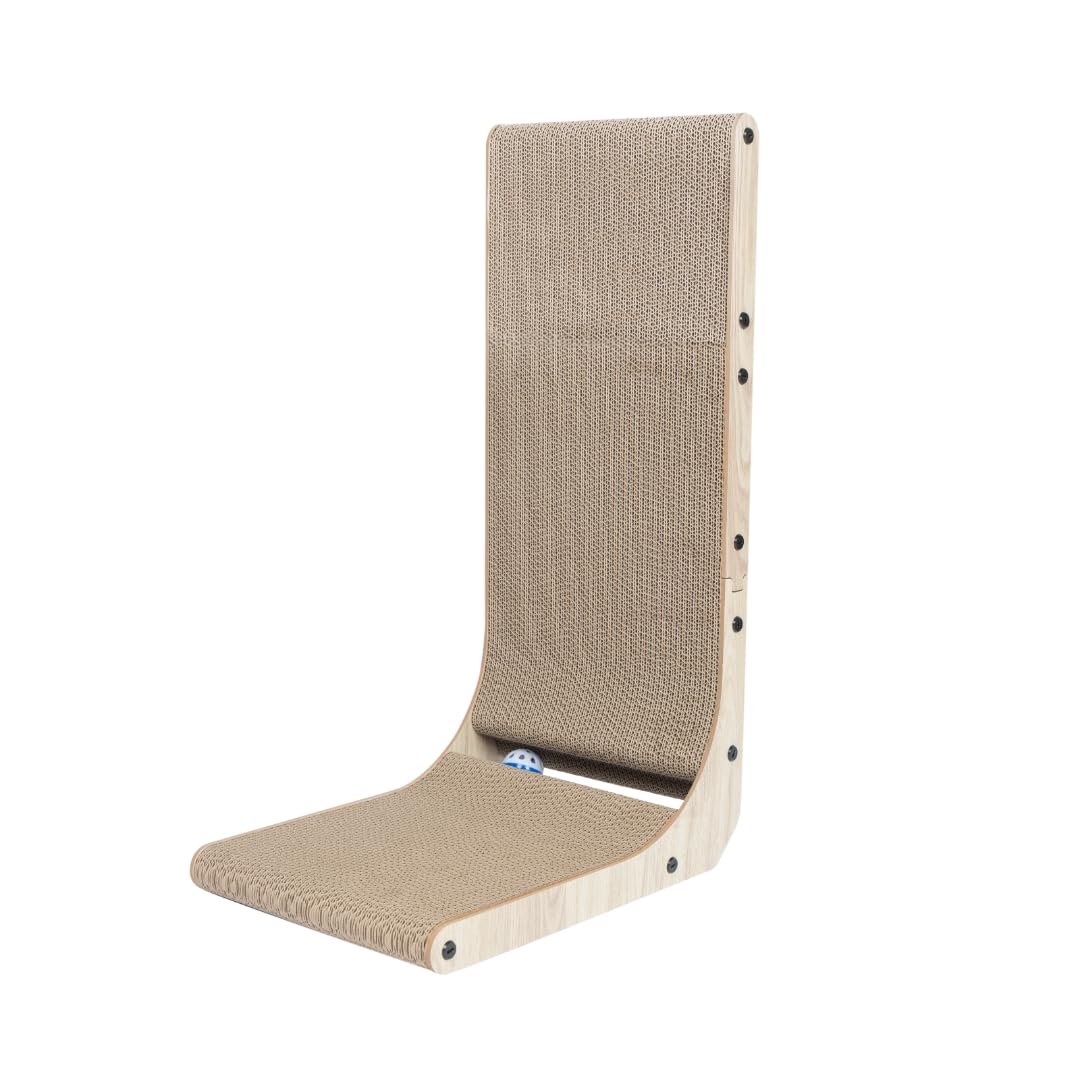 Best Pet Supplies Catify L-Shaped Cardboard Cat Scratcher - H: 26"