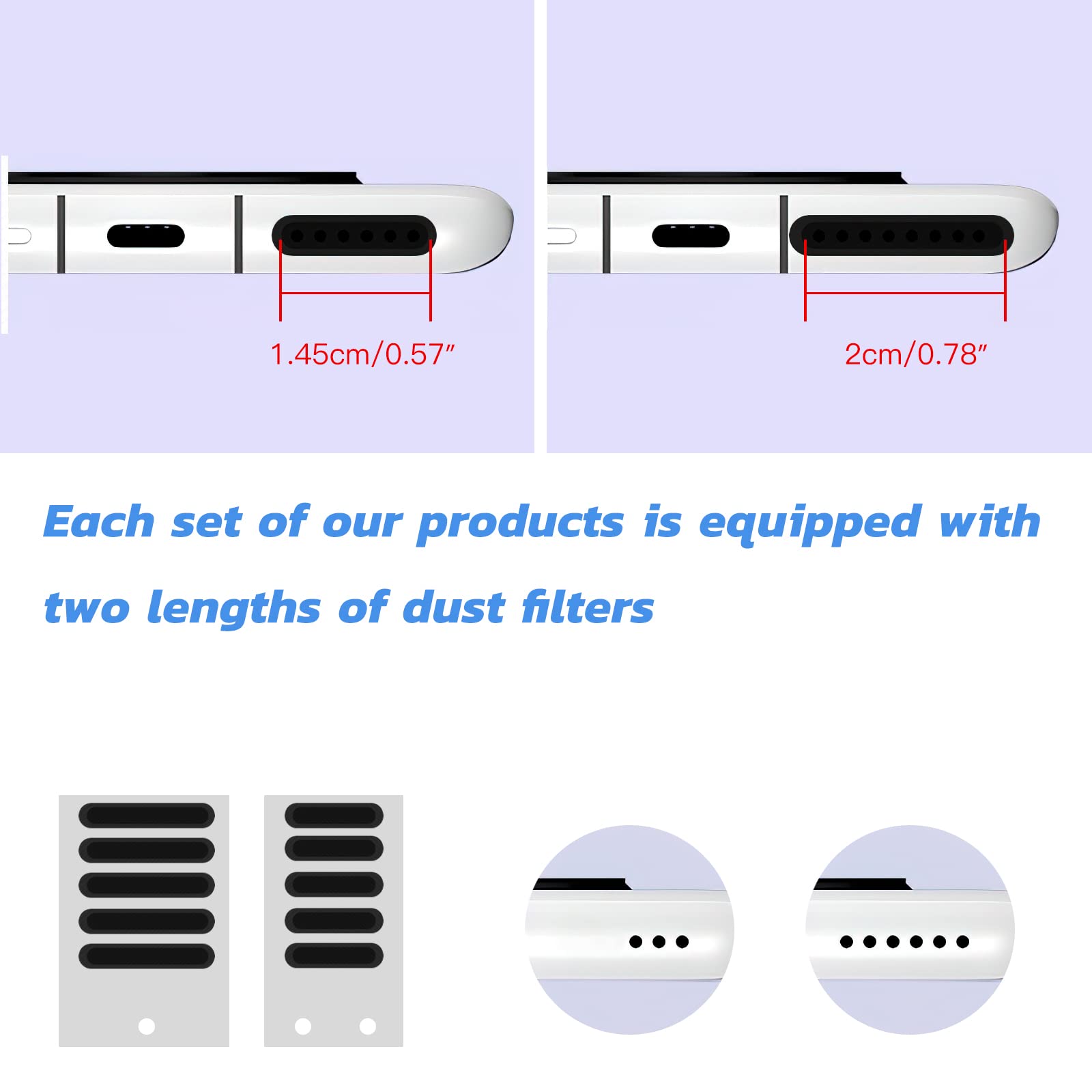OOTSR iPhone Anti-Lost Dust Plugs for iPhone Lightning Port Protects Charging Port Dust Cover,Phone Speaker Dustproof Stickers Protector - Image 3