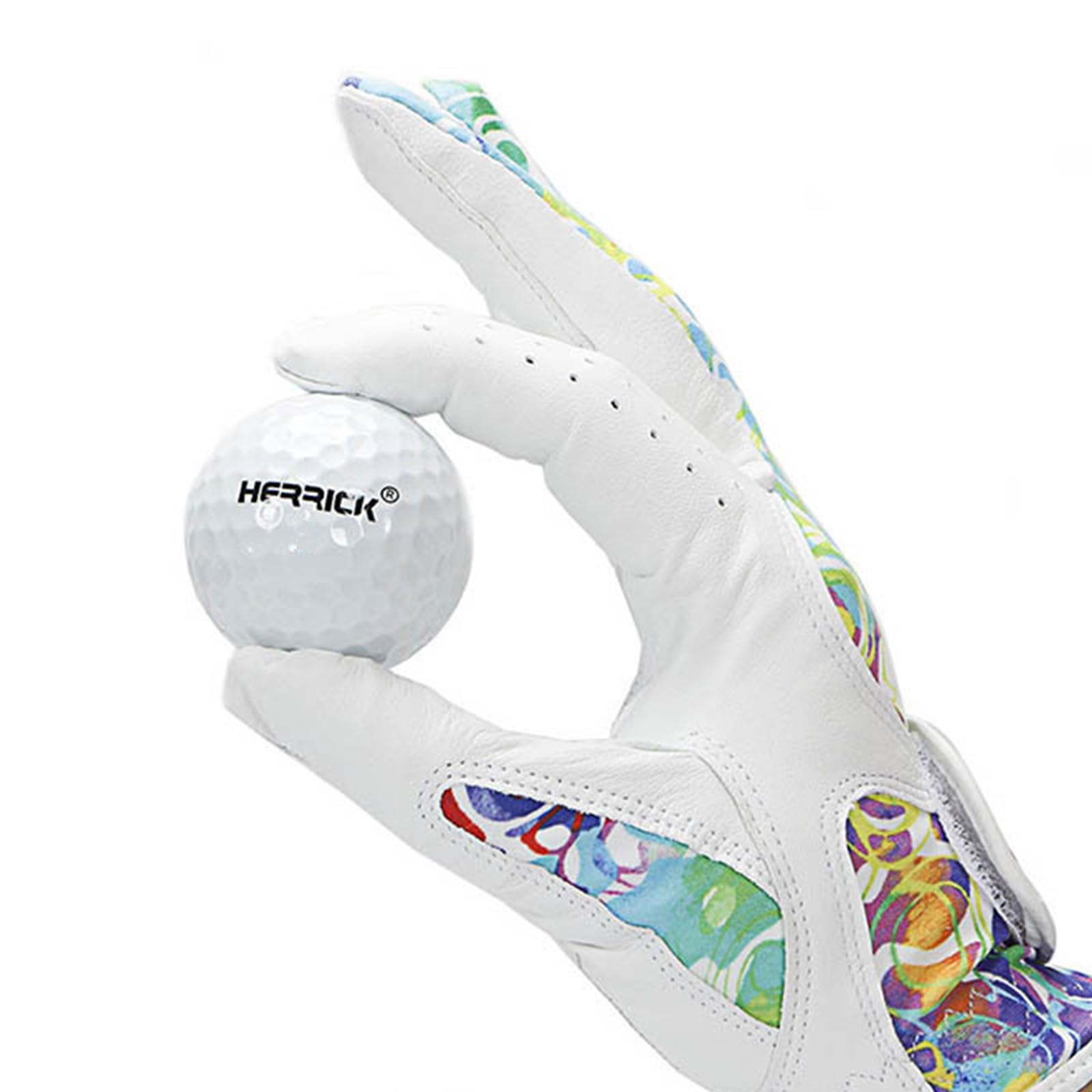 2 Paar Golfhandschuhe für Damen, Linke und Rechte Hand, Weiches, Atmungsaktives Leder, Phantomfarben, Golfhandschuhe für Damen, Zubehör,L(Length19cm)