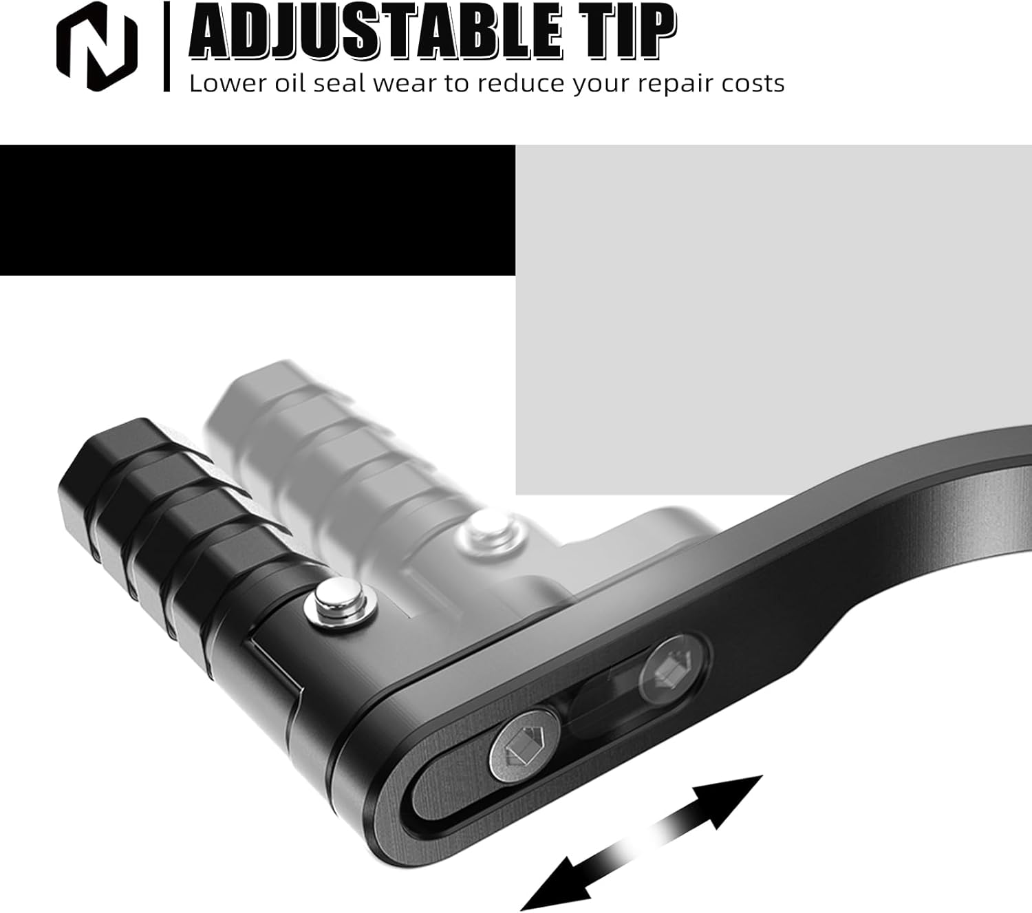 NICECNC Adjustable Gear Shift Lever Compatible with Yamaha Blaster 200 YFS200 1988-2006, Replacement for 2XJ-18110-00-00,2XJ-18110-10-00 Black