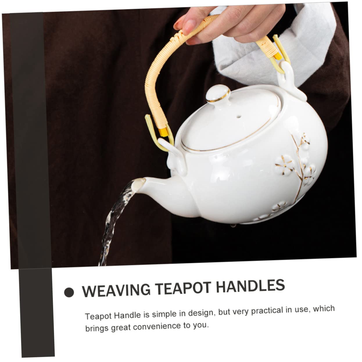 4 Asas Reemplazables para Tetera Doméstica, Mango Ergonómico de Plástico y Hierro, Accesorios Duraderos para Prolongar Vida Útil de Tetera
