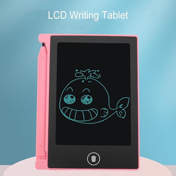 LCD Writing Tablet, 4.5 Inch Erasable Drawing Doodle Board with Lock and Pressure Sensing Function, Electronic Drawing Writing Pad for Learning and Education - 2