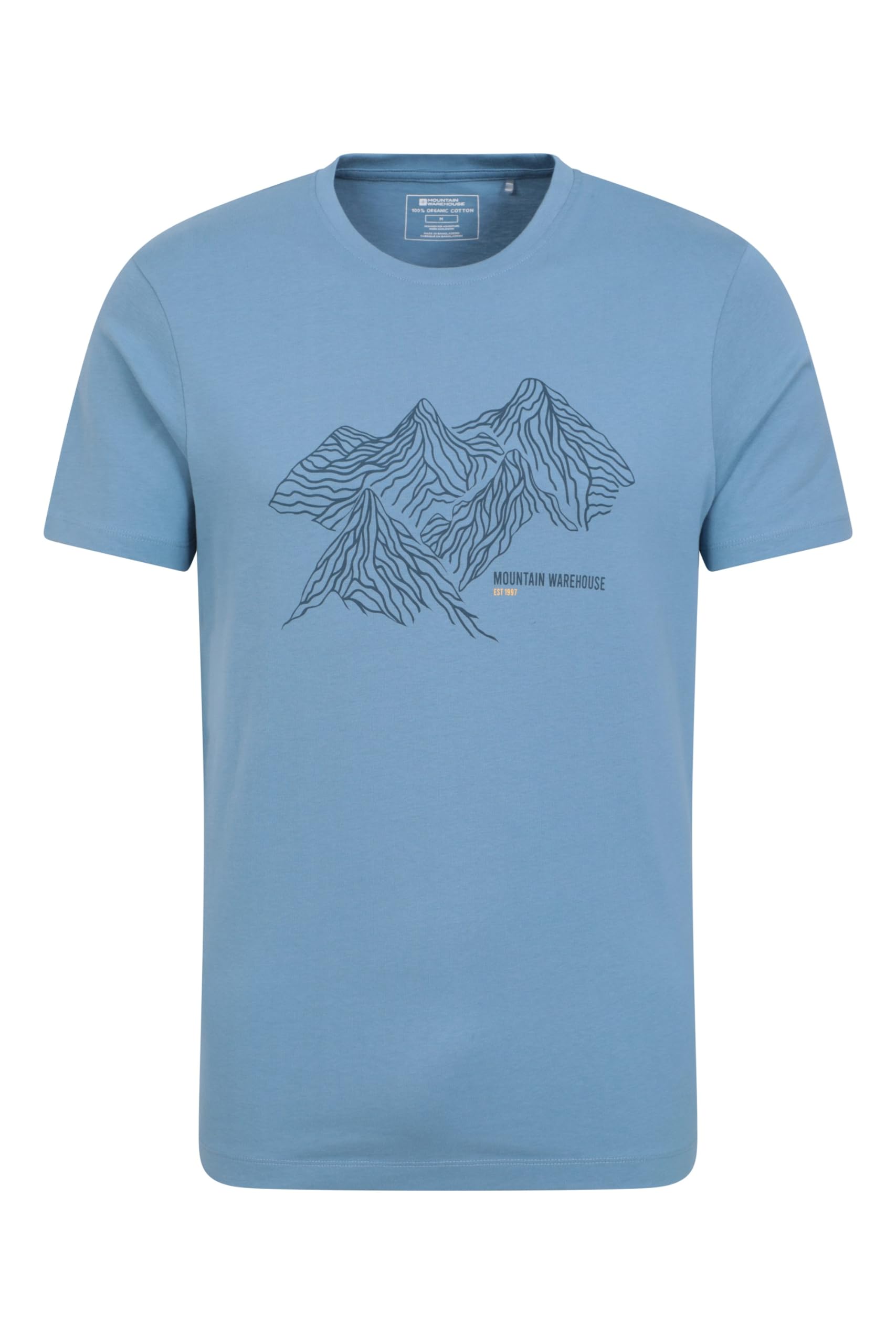 Tonal Mountain Mens T-Shirt - Blue
