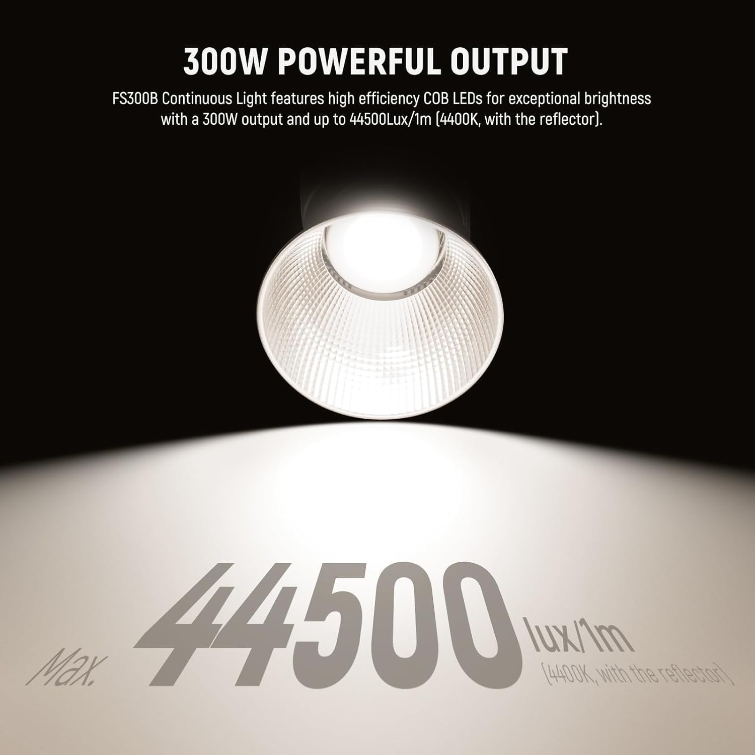 NEEWER FS300B - Luz LED de Video de Estudio de 300 W, iluminación Continua COB Bicolor con Control de 2.4 G/App 44500 Lux/1 m 2700K-6500K CRI97+, 12 escenas, Foco de Montaje Bowens para grabación de