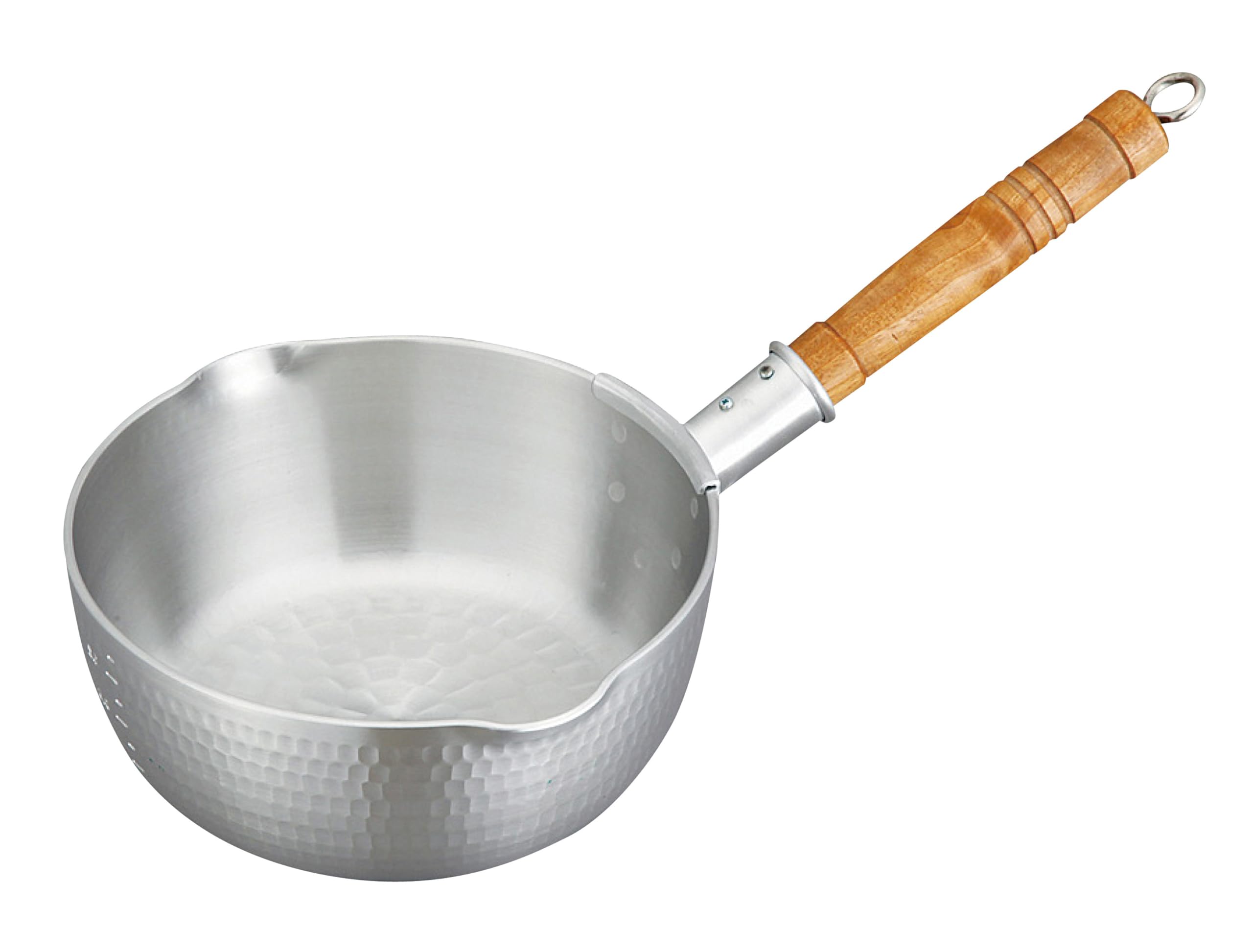 Amazon | NAKAO(中尾) アルミ打出 ヤットコ雪平鍋 (目盛付) 19.5cm 2L