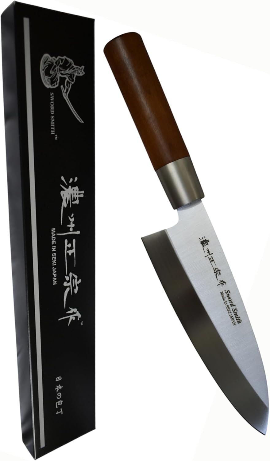 Satake Masamune Deba Knife 160mm (6.3 inch) – Japanese Filleting Knife for Fish & Poultry – Molybdenum Stainless Steel Blade – Birch Wood Handle – Made in Seki City, Japan