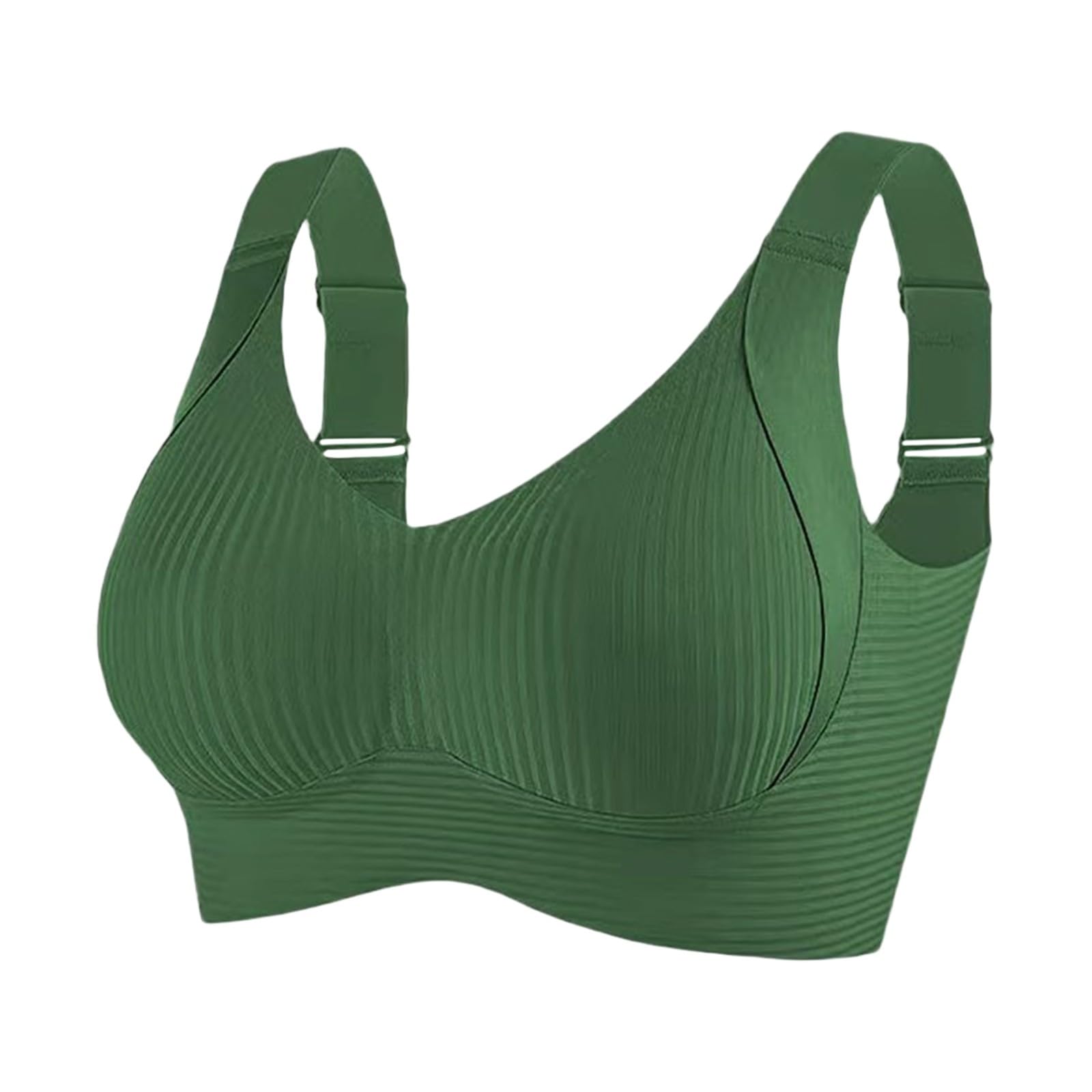 Reggiseni Comfort da Donna UK Sport Push Up Senza Cuciture Confezione da 3 Wireless a Costine Grandi Seni Cadenti Top da Donna Anziani Sport Support Lift Reggiseno Morbido Regolabile Comfort ad Alto