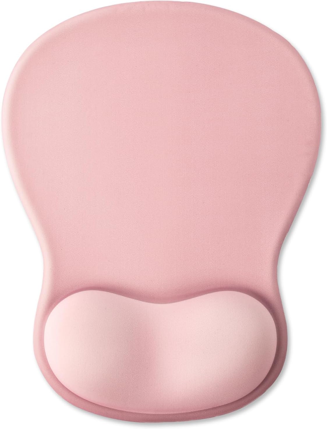 Gel Mouse Pad with Wrist Support, Ergonomic Mousepad with Wrist Rest, Gaming Mouse Pad with Soft Cushion & Non-Slip PU Base & Concave Design & Pain Relief, for Home Office Computer Laptop, Pink