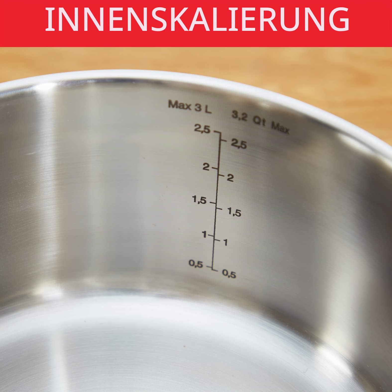 Tefal Duetto On A705S636 Kochgeschirr, Kochtopf 16 cm, Kochtöpfe 20/24 cm, Glasdeckel, Induktion, Edelstahl 18/10, 10 Jahre Garantie, 3-lagige Basis, Duetto On A705S636