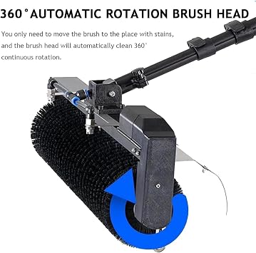 Electric Solar Panel Cleaning Tool with a 60cm Brush Head, Used as a Water Supply Pole Machine for Cleaning photovoltaic Panels and Window Glass (3.5m/137.8in)