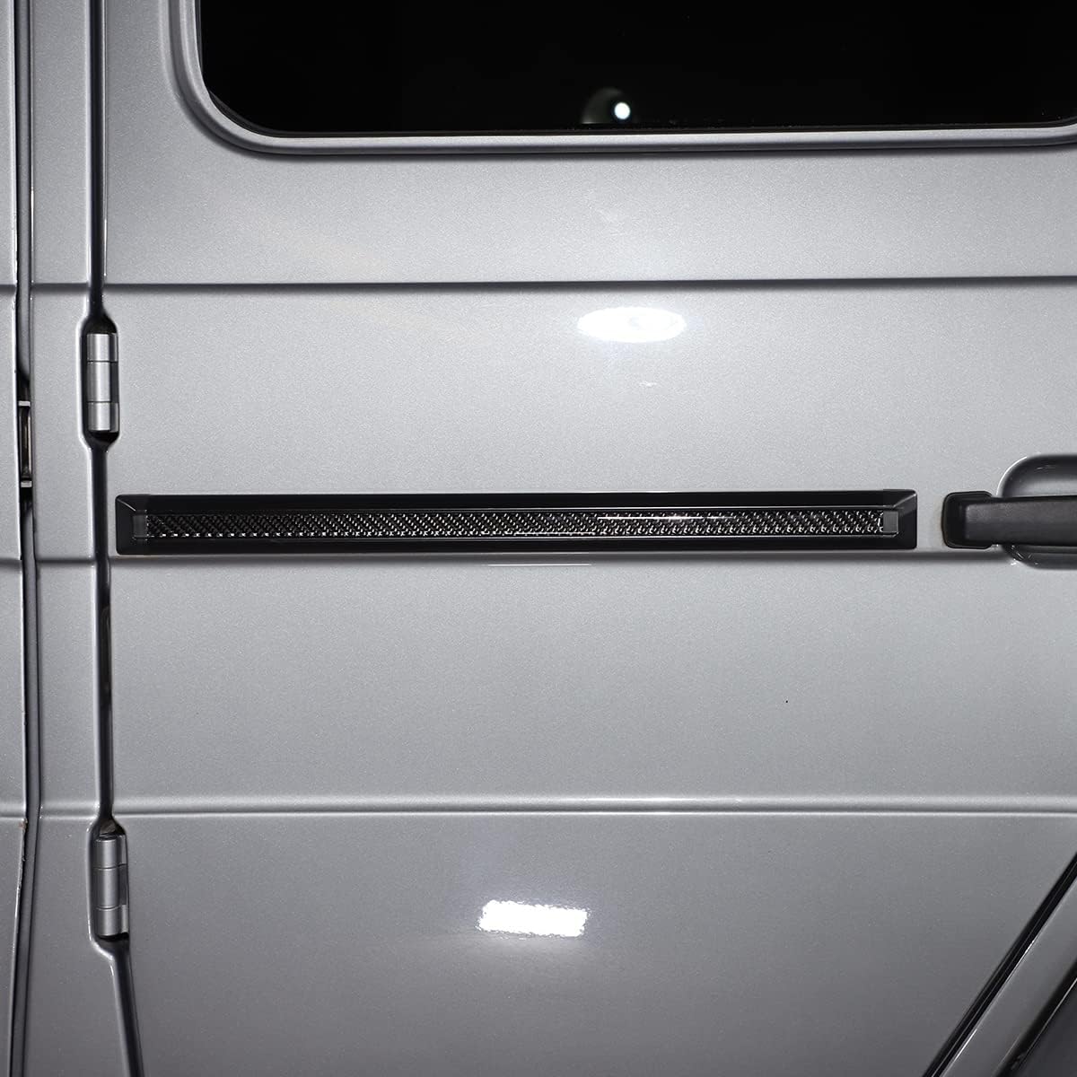 Car Body Side Molding Trims Cover for Mercedes Benz G-Class 2007-2018 Accessories, Soft Carbon Fiber Car Door Decoration Strip Body Side Sticker 10 PCS