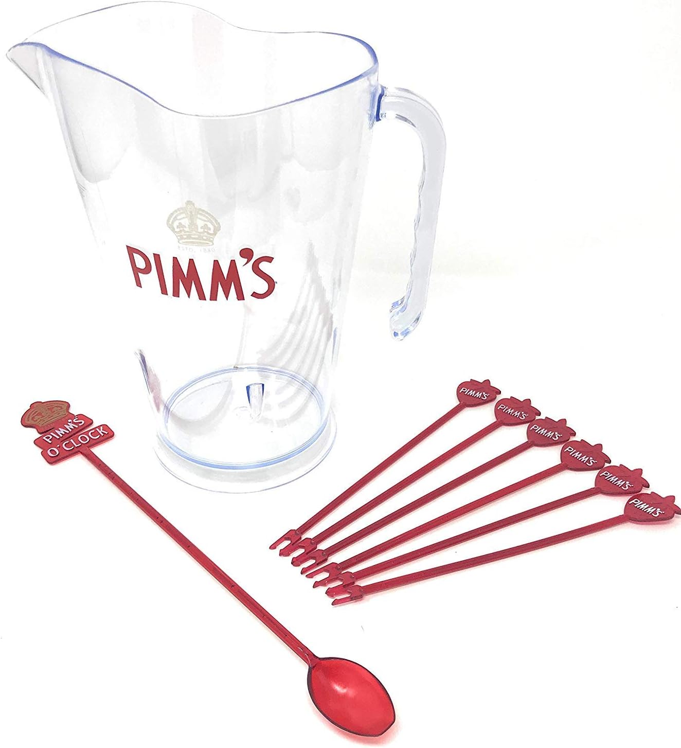 Pimm's Party Pack 1 x Pimm's Crown Plastic Jug, 6 x Pimm's Strawberry
