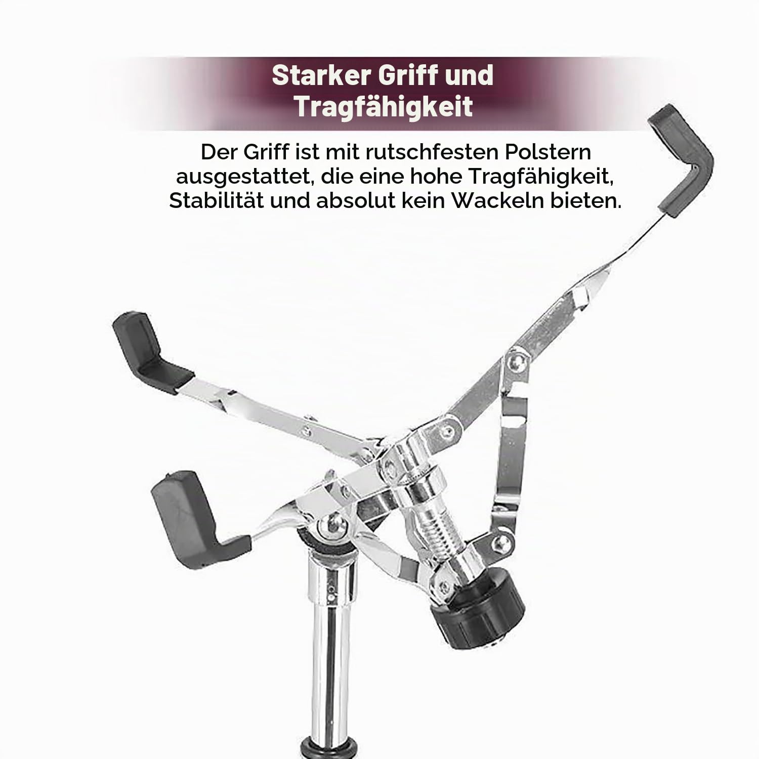 Drum Pad Set,Snare Ständer,Übungspad Schlagzeug,12" Kieselgel Übungspad,30,5 cm Snaredrum-Ständer-Set mit Doppelseitigem,Leisem Schlagzeug-Pad,Schlagzeugstöcken,Verstellbarem Ständer