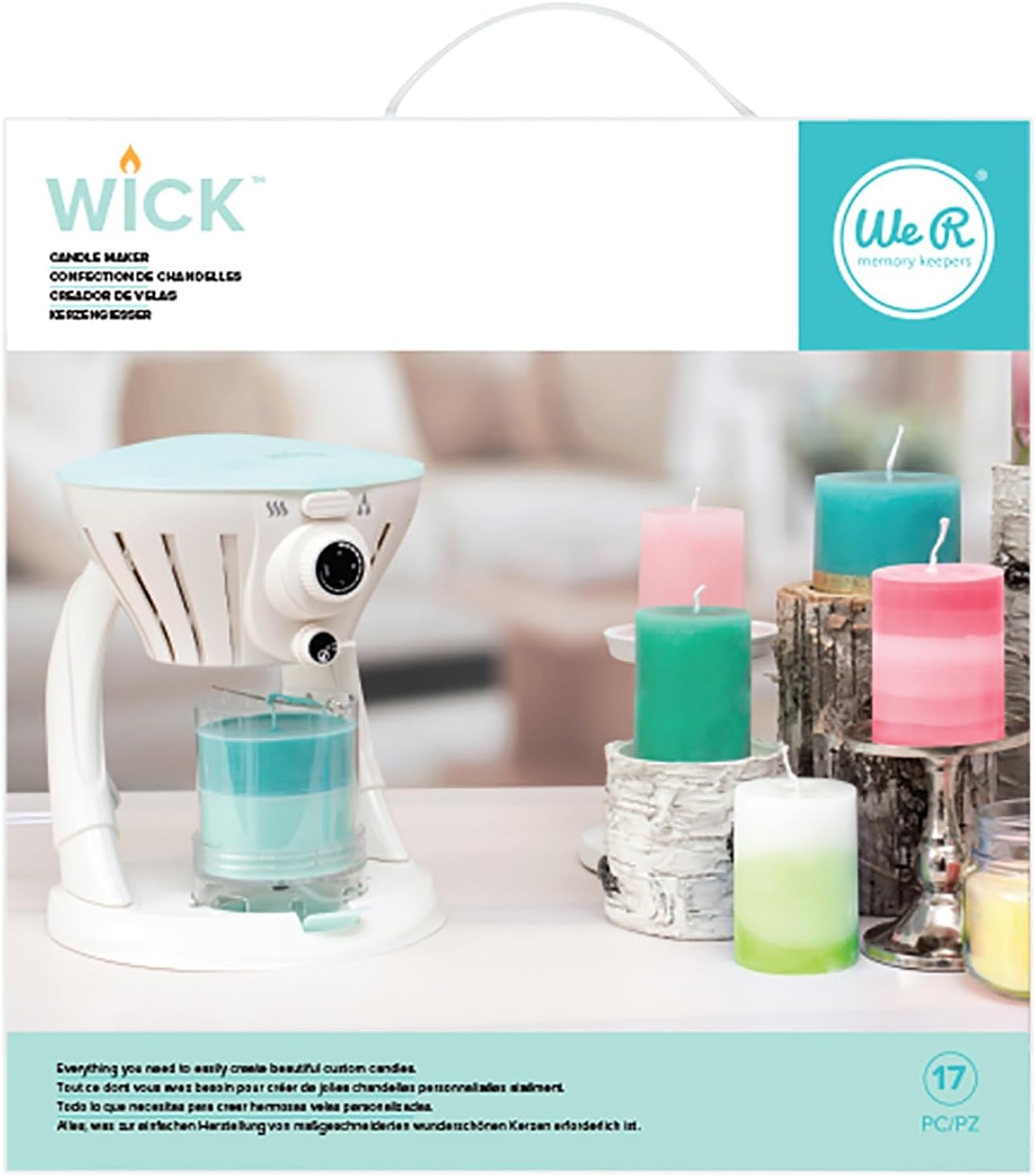 We R Memory Keepers Tool Wick-Candle Maker Kit-Wax Wick Candle Rubber Stoppers Wax Pigment Packs Candle (13 Piece)