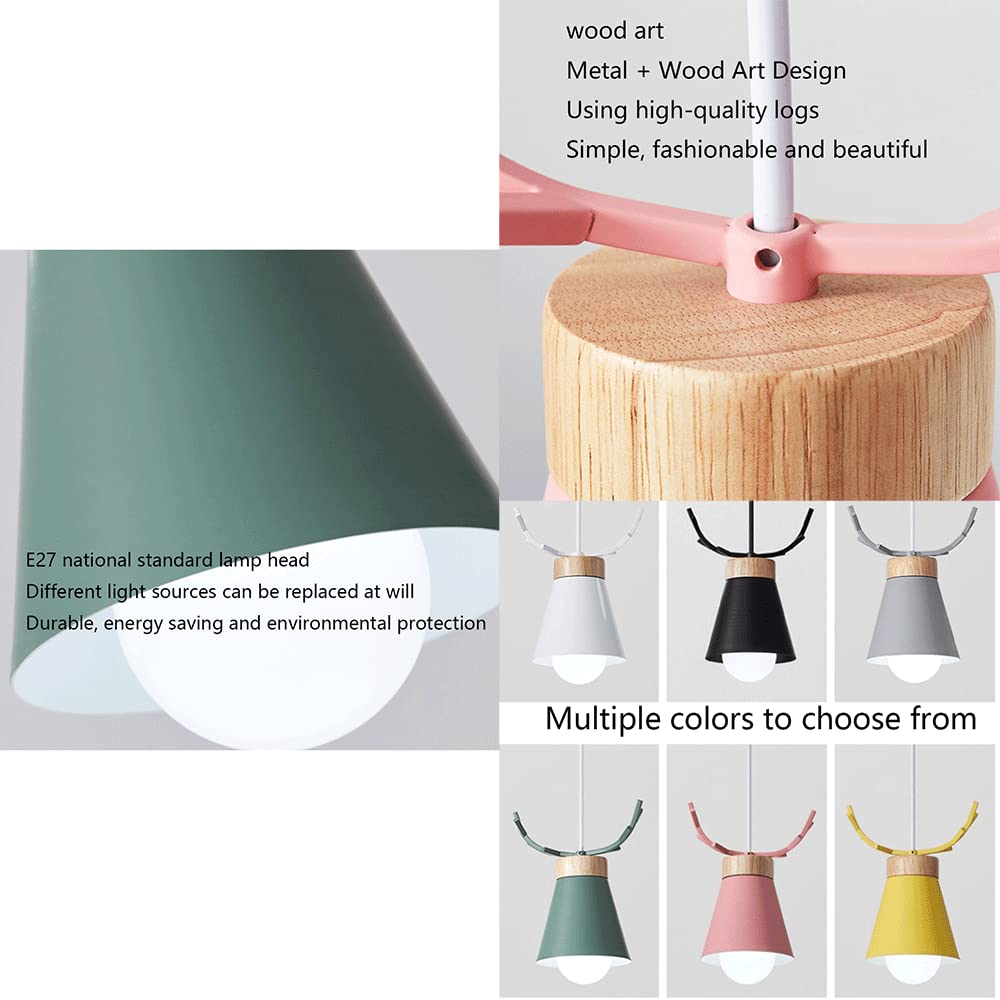 RCIDOS Con Luces Colgantes con Decoración De Astas. Pantalla Luz Techo Industrial Moderna Lámpara Colgante Creativa De Un Solo Cabezal E27 Lámpara Suspensión Elegante Pastoral para Restaurantes