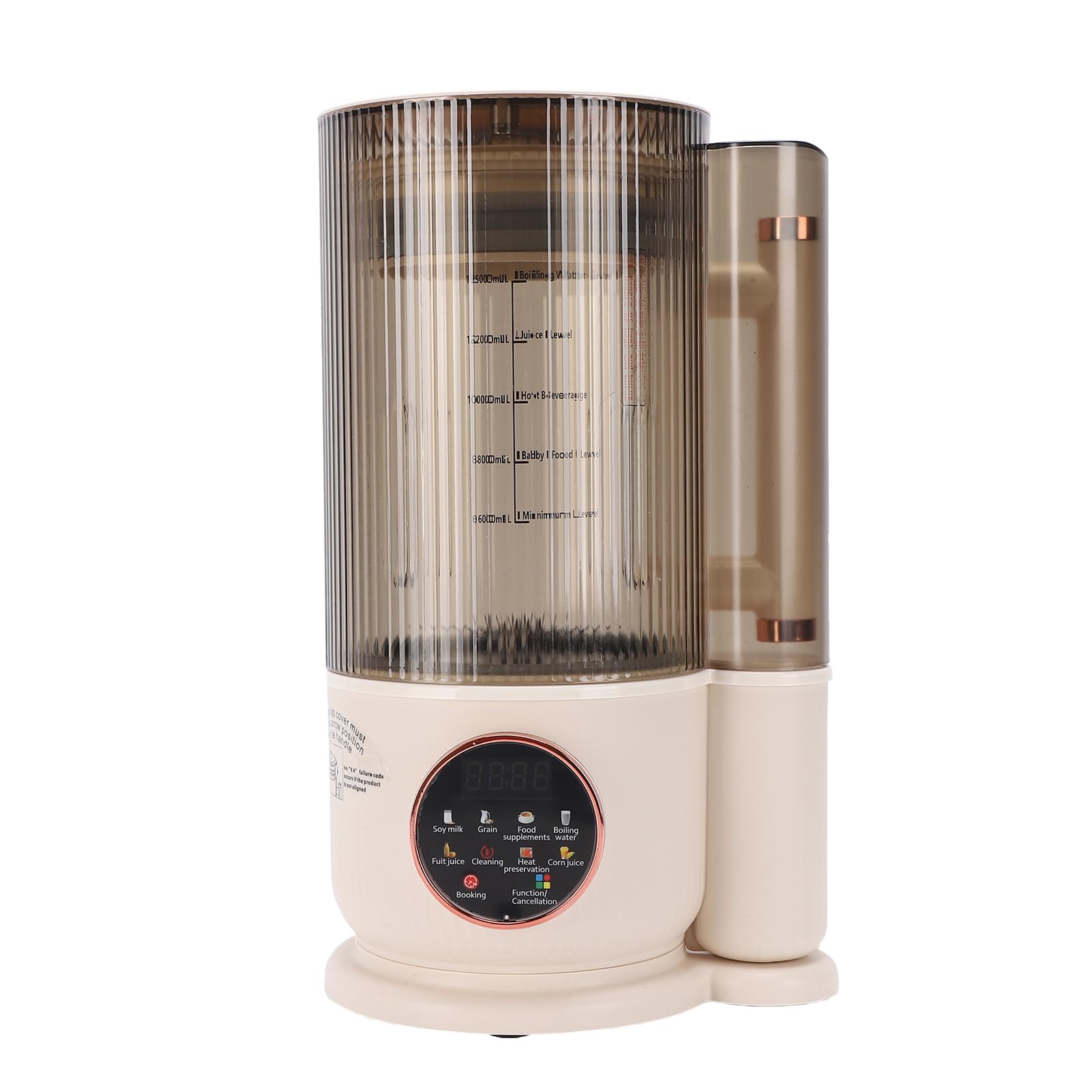 Sojamilchbereiter, 1,5 L Nussmilchbereiter mit 12 Edelstahlklingen, Verzögerungsstart, Kochen, Warmhalten, Automatische Reinigung, Mixer für Mandeln, Hafer, Kokosnuss (EU-Stecker 220 V)
