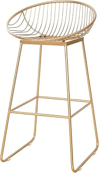 Luxury Barstool Bar Stool with PU Soft Padded Counter Height Barstools with Backrest Gold Metal Leg Max Load 200kg High Stool for Home Pub Dining Room