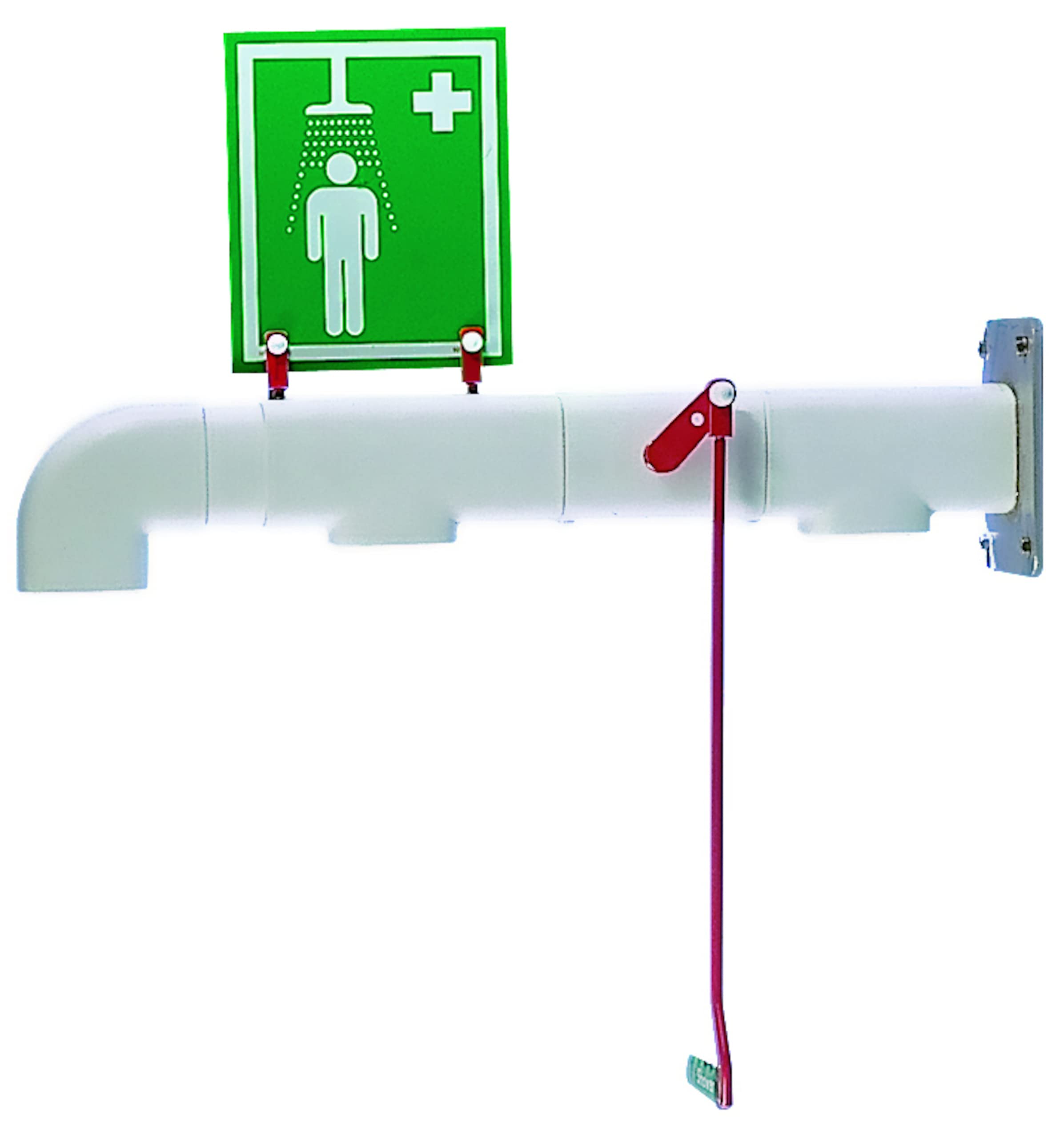 Hughes Ducha de emergencia a prueba de heladas para montaje en pared (65 x 23 x 92 cm)