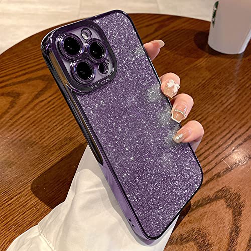 Coque iPhone 11 12 13 14 transparente violet foncé silicone pour le quotidien